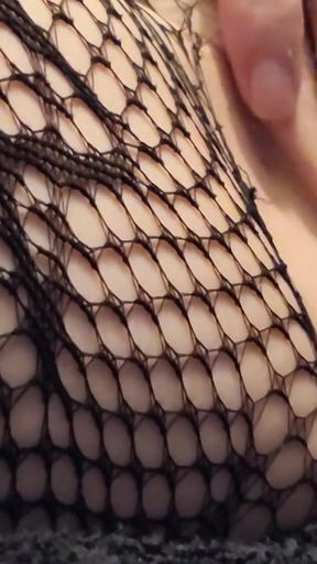 Goth Fishnets Dildo Fuck Amateur Pussy Masturbation Pale Tattoo Alt