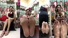 LONG DRESS AND FEET101