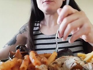 italian pair goes out for lunch then that babe gets drilled hard doggy style with creampie