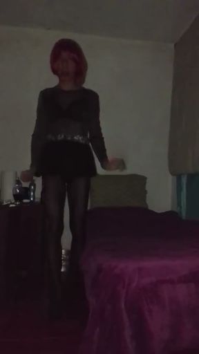 In the dark undressing