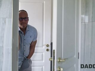 DADDY4K. Hawt hottie Vixi Rafi was drilled roughly by her boyfriend's Dad