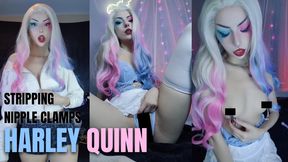 Pastel Harley Stripping With Nipple Teasing