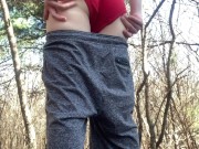 TWINK PUBLIC CUM | College Stud Jerking Off In The Woods