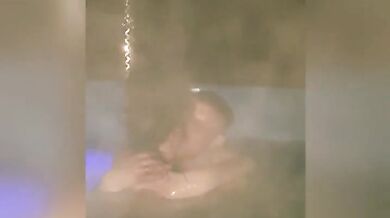 hot wife wants husband's best friend in a hot tub when her husband went to drinks. 3:15s