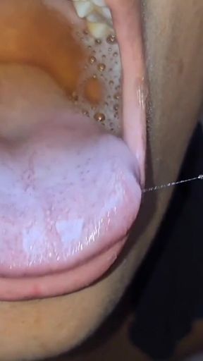Key moment from &quot;Making a pool of piss and cumming inside her mouth&quot;