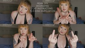 Mean PVC Femdom degrading SPH comparison CBT Flicking instructing humiliation