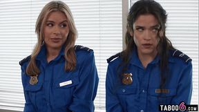 TSA agents punished with anal fisting by their MILF boss