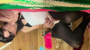 CindiCsissy deep throat and cum eating practice training