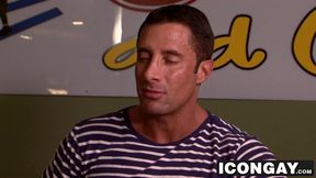 Daddy Nick Capra mouthing Ethan Slades long swollen cock