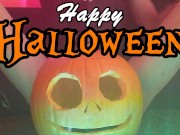 Happy Halloween Jon Arteen the devil twink in boots wanks his dick and cums near a pumpkin