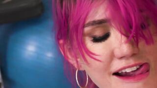 LAST SET OF THE YEAR! Busty Trans Bombshell Lena Moon Gets ANALLY DEVASTATED BY AN IRON MONSTROSITY WHILE STRUGGLING TO COMPLETE HER GYM ROUTINE!