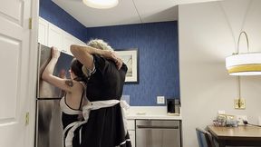 crossdressing boss fucked petite trans maid worker
