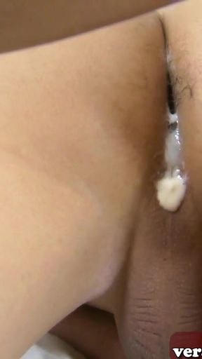 Powerful moment from "Submissive twink get double anal creampie threesome"