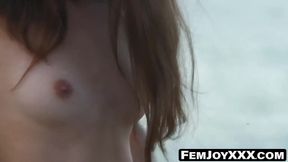 Katrine Pirs's sea tease with a beautiful and seductive body