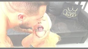 Blonde slave ravaged mercilessly by gargantuan beast cock&#x1F32D;, overflowing with creamy cum and fruit-filled abyss