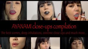 A compilation of close-ups of AYANAMI smoking