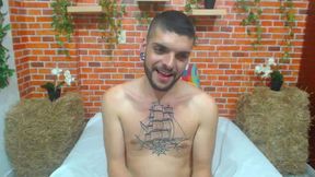 Pierced Latino Flashing His Cute Smile