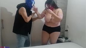 My stepsister challenged me to a wrestling match! Loser does the laundry lol PiinkNBluue
