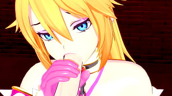 [3D HENTAI] Peach enjoys sucking and riding futa Bowsette