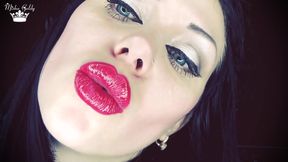 My red kisses make you cum on my face in clip! But this will never happen in real life sissy boy!