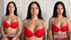 Puffy Cheeks Breathplay - Deep Hold & Moaning Struggle