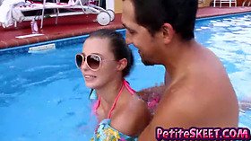 Swim and dick lessons for teenie teen Carolina Sweets