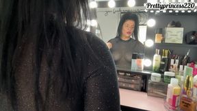 50 burping exercises in front of the mirror while I get ready