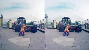 Sara Kay In Petite Sara Toys On The Rooftop