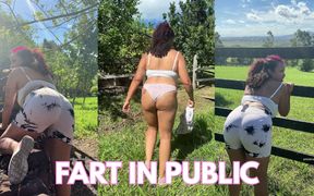 Can't Stop Farting During Trail Walk Outdoor Public Farts Chubby Girl