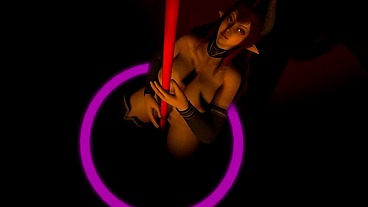 Red Hot Succubus Demon Girl Pole Dancing - 3D Porn