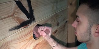 Kameron Frost and Alex Kiffeur screw at the glory hole