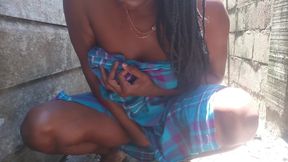 Rubbing Fingering My Hairy Pussy Squirting Cumming Hard Outdoors