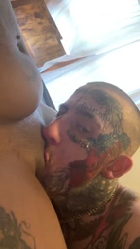 step sister asked her step brother to eat her black pussy