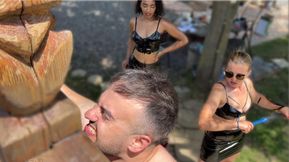 Interracial crucifiction - Ebony and Blonde Goddess