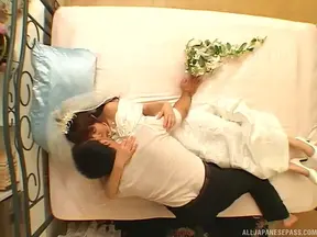 Excited Japanese Bride Captured by Webcam During Hot Honeymoon Fuck