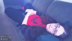 A Tenga egg and a big comfy couch