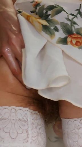 Powerful moment from &quot;super hairy pussy became tight without sex and barely let in a glass cock,multiple orgasms squirt&hellip;&quot;