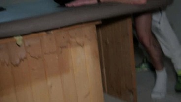 Daddy XXL fucked bareback by Straigth arab and creampied