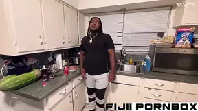 Blonde stepdaughter turns into an anal pro and strips it down