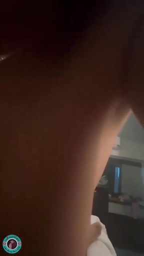 Amateur babe shows off her natural big tits while riding cock