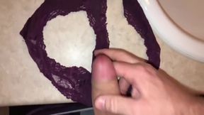 Pov Dirty Panty Masturbation Sniffing Tasting And Cumming On Another Pair Of My Wifes Dirty Panties