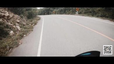 Driving out in the open Thai couple cum under the sun
