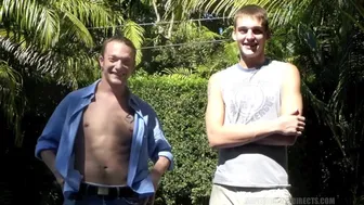 Bareback butt bros fuck raw outside with big dicks