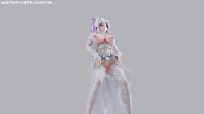 [mmd] Weak T-ara Bridal Erotic White Silk Wedding Dress