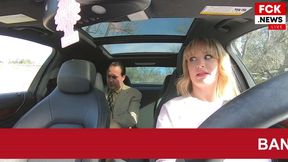 Daisy Stone drives rideshare and picks up her passenger with her pussy