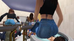 GODDESS UNIVERSITY — Students and Teacher Crush Their Human Seats During Class (CLASSIC + CCTV POV)
