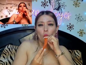 Amazing Kinky Swallowing Show with Fruits!!