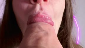 You're sitting on a huge cock while I suck it and take cum