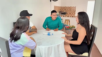 Latina kitty in lingerie licks and rides