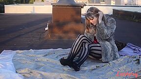 Chubby Teen 18+ Girl Open Air Affair - Outdoor Sex
